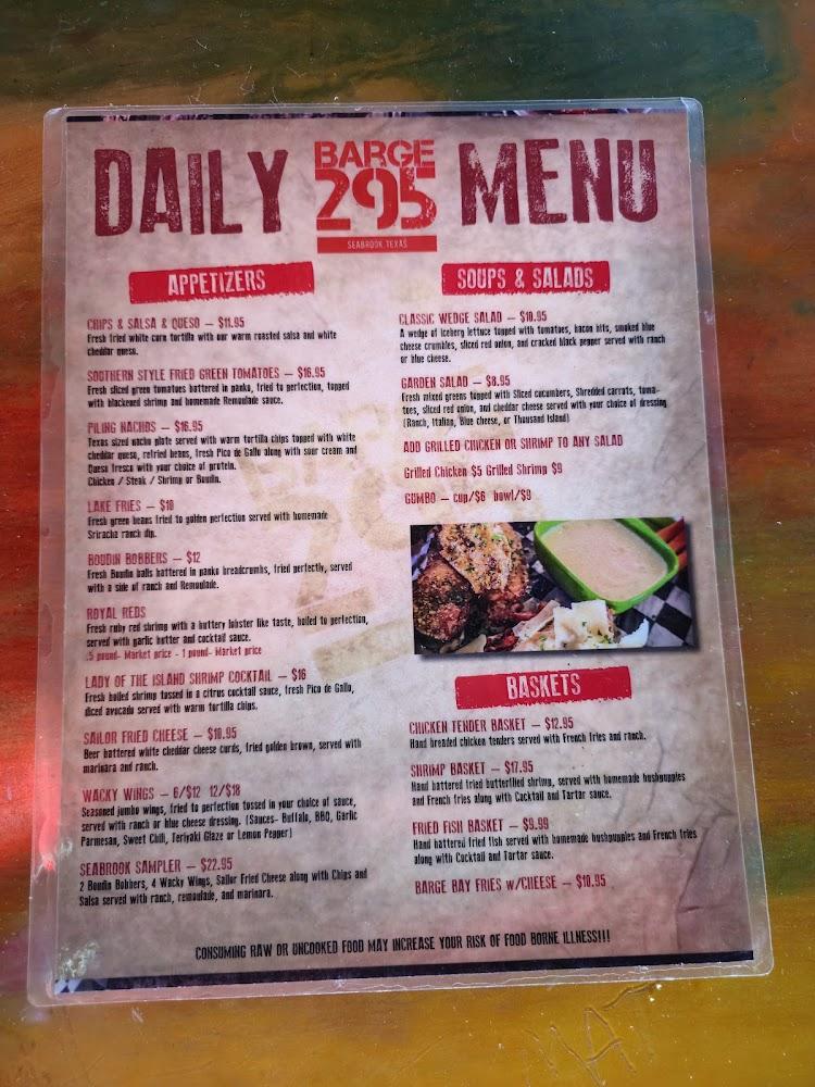 Barge 295 Menu image 3